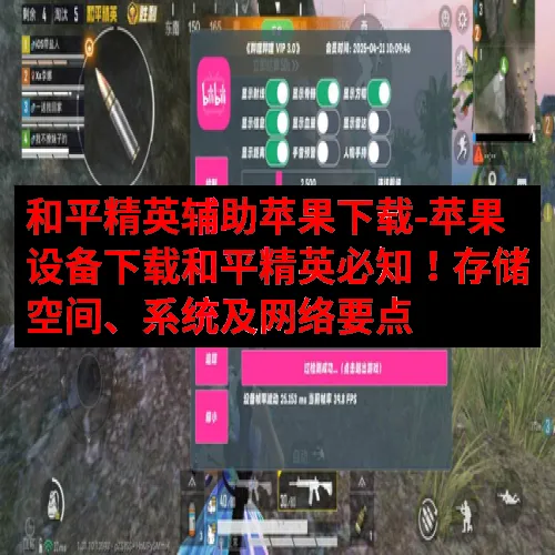 和平精英辅助苹果下载-苹果设备下载和平精英必知！存储空间、系统及网络要点